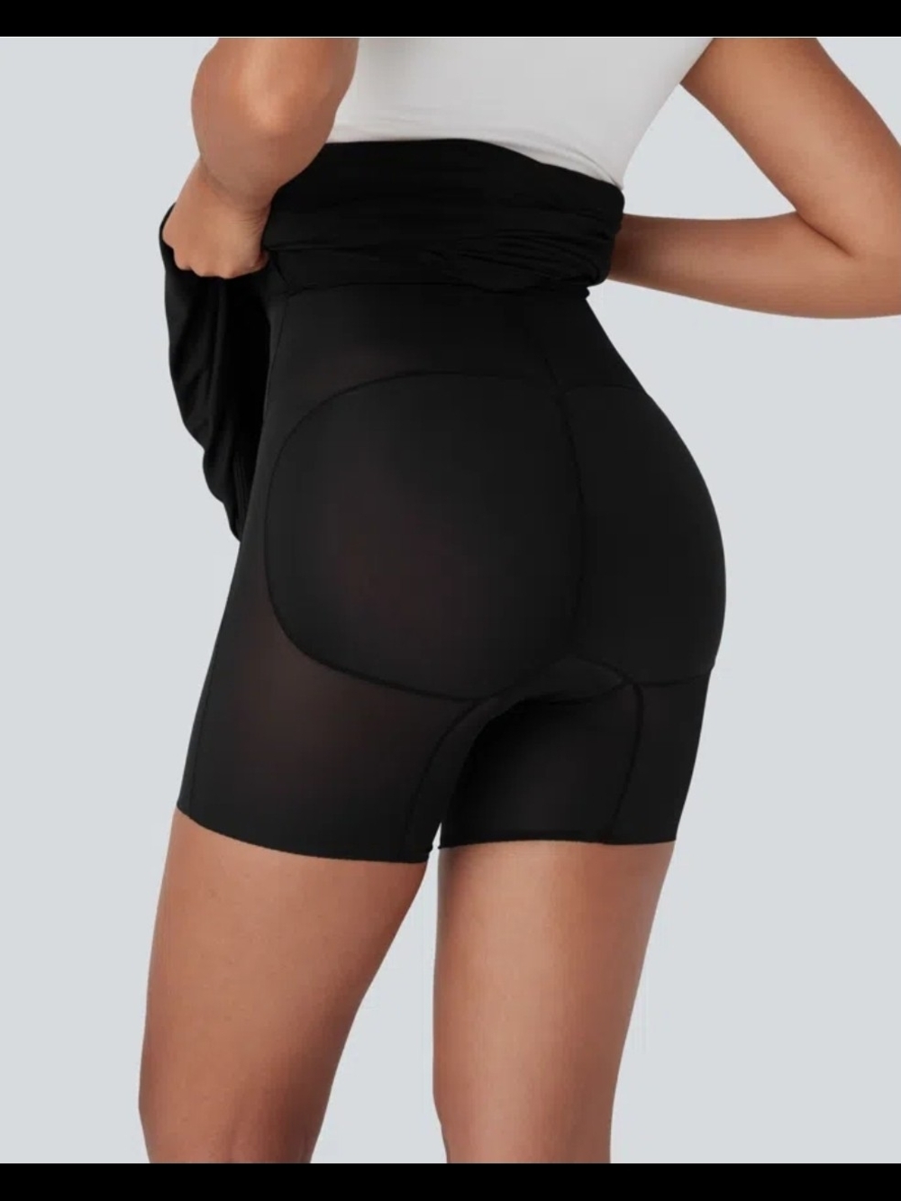 HALARA High Waisted Tummy Control Butt Lifting 2-in-1 Midi Casual Mermaid Skirt - Picture 5 of 7